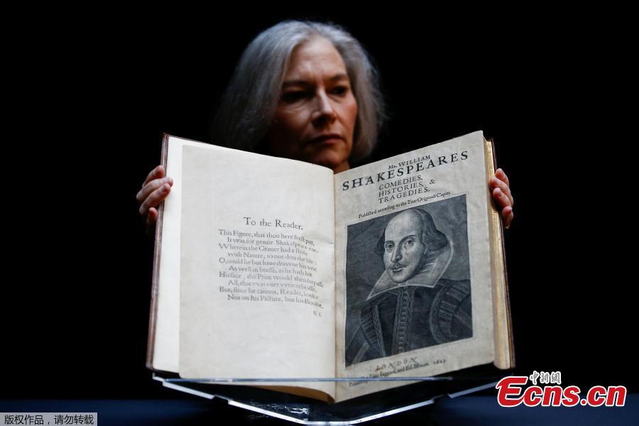 Primeiro fólio de William Shakespeare será leiloado na Christie's