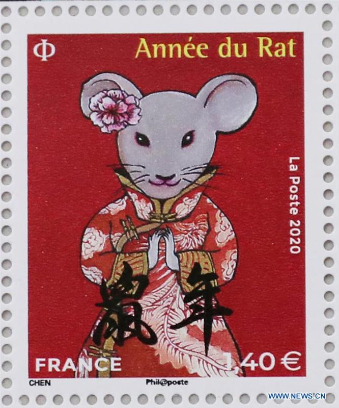 França marca Ano Lunar Chinês com selos de rato