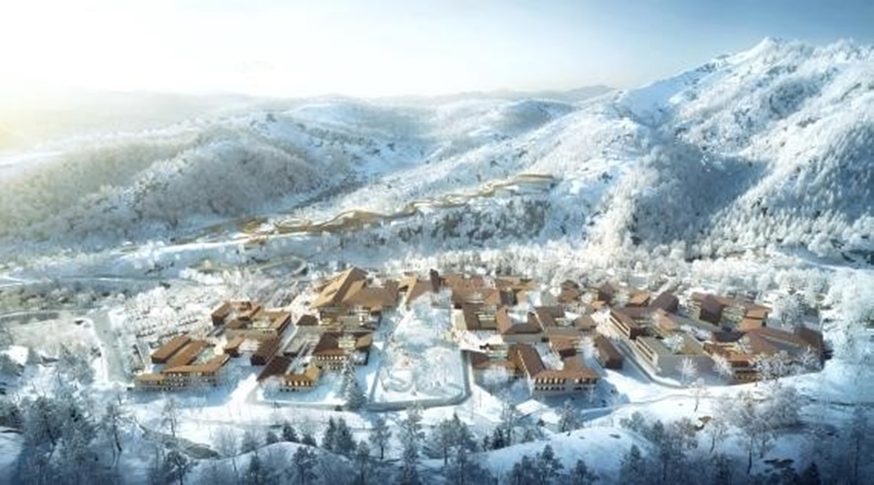 Modelos de quartos da Vila Olímpica de Inverno de Yanqing são revelados