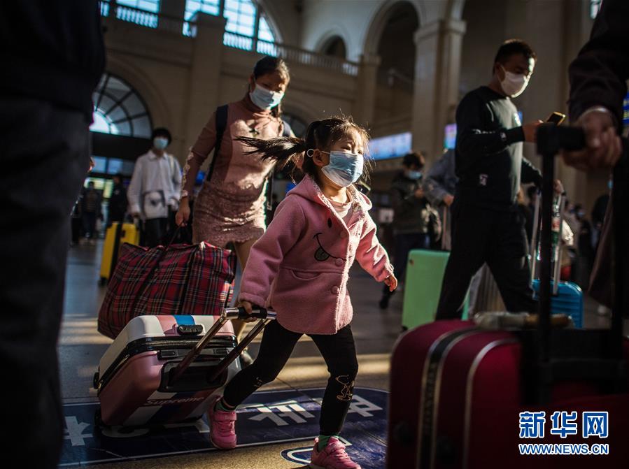 Wuhan：Estação Ferroviária de Hankou estréia pico no retorno de passageiros