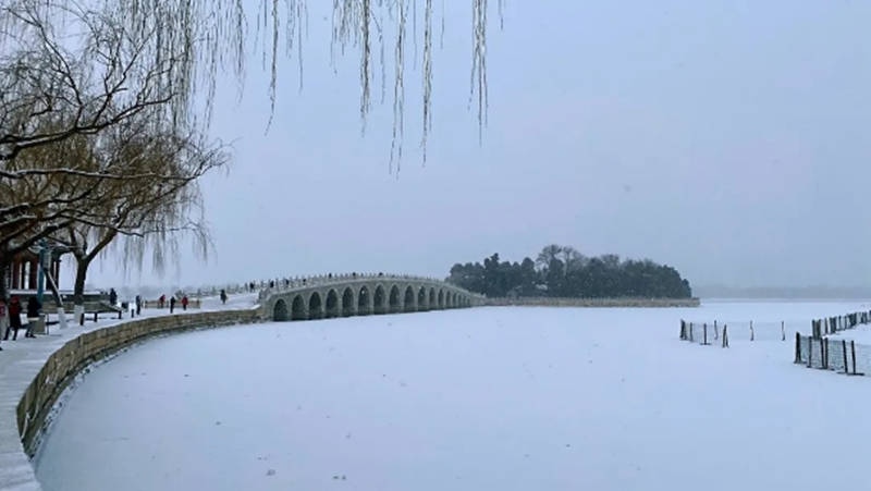 Galeria: Beijing acorda com primeira neve em 2021