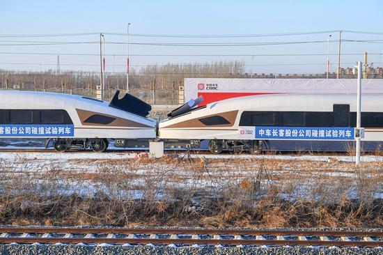 China: Primeiro teste de resistência ao choque para trens de alta velocidade é concluído