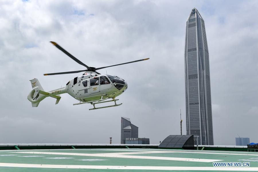 Shenzhen lança serviço de transporte de helicóptero para aeroporto