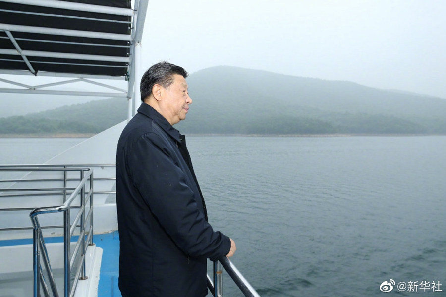 Xi inspeciona mega projeto de desvio de água da China