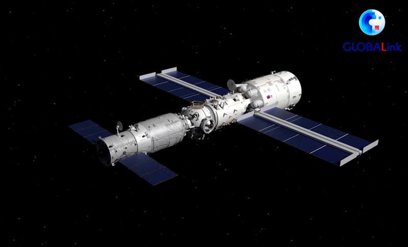 Cargueiro espacial Tianzhou-2 atraca no módulo da estação espacial chinesa