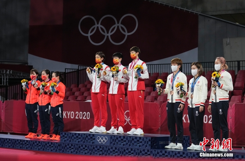 Olimpíadas: equipe chinesa conquista medalha de ouro no tênis de mesa feminino