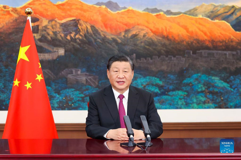 Xi faz discurso na Feira Internacional de Comércio de Serviços da China