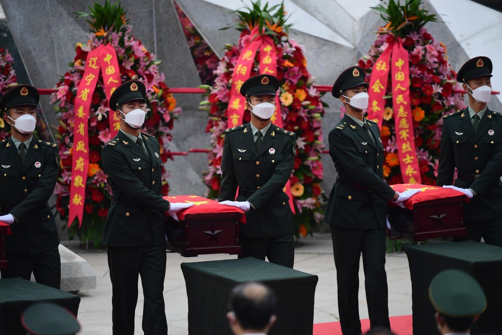 China realiza funeral de 109 soldados mártires da Guerra da Coreia