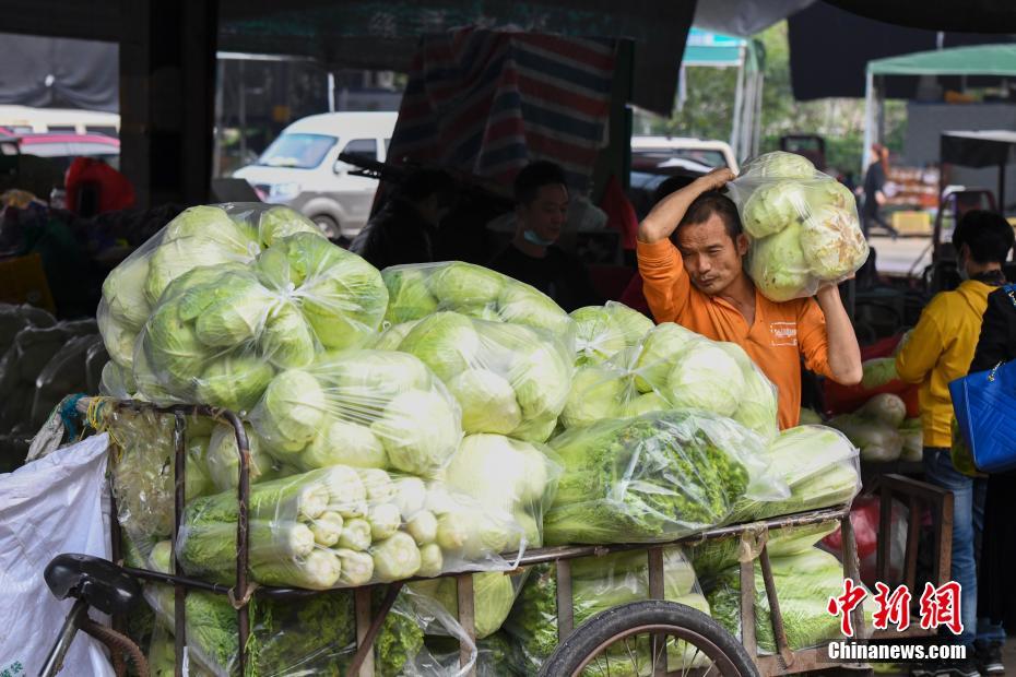 Abastecimento de vegetais e de outras necessidades diárias é suficiente em Changsha
