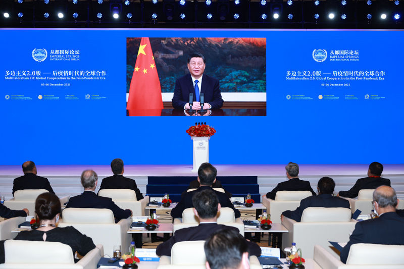Xi Jinping discursa no Fórum Internacional Imperial Springs 2021
