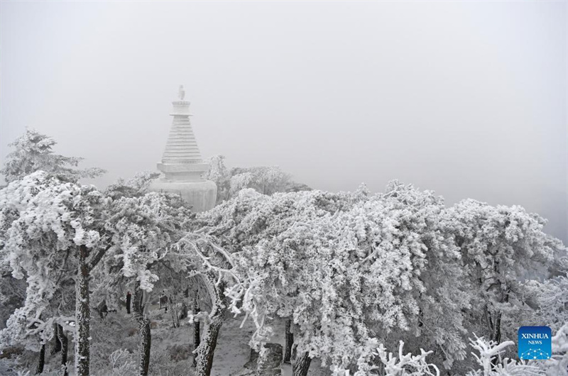 Galeria: paisagem de neve na área cênica da montanha Lushan no leste da China