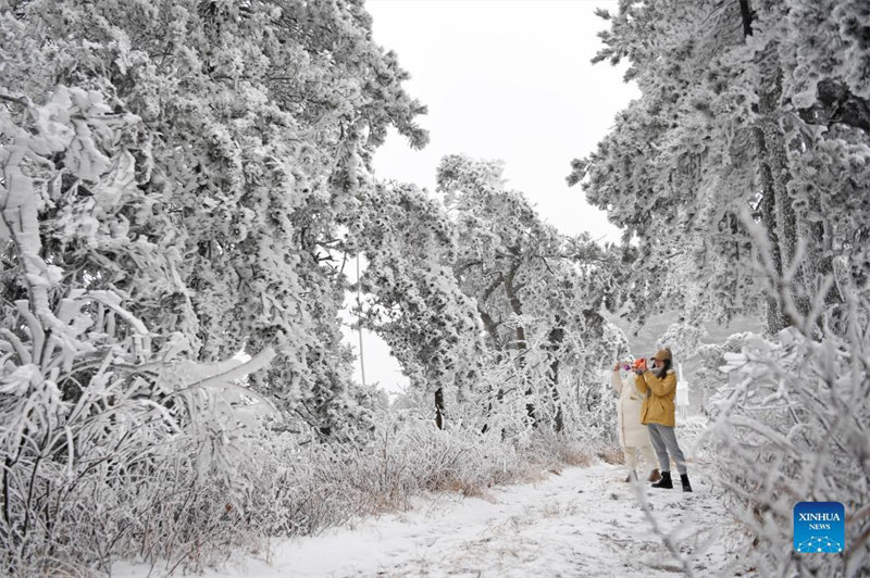 Galeria: paisagem de neve na área cênica da montanha Lushan no leste da China