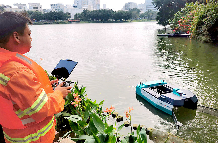 China: primeiro barco de limpeza não tripulado de Hainan inicia testes