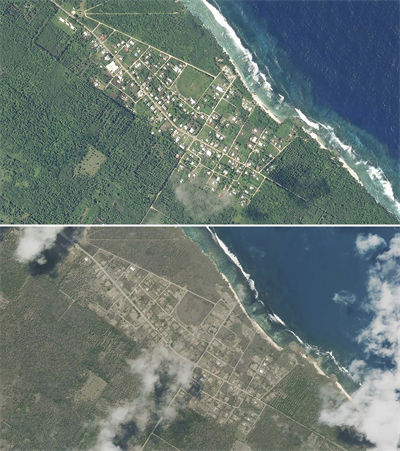 Tonga: imagens de satélite mostram destruição causada por vulcão 