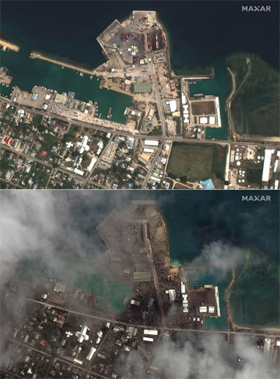 Tonga: imagens de satélite mostram destruição causada por vulcão 