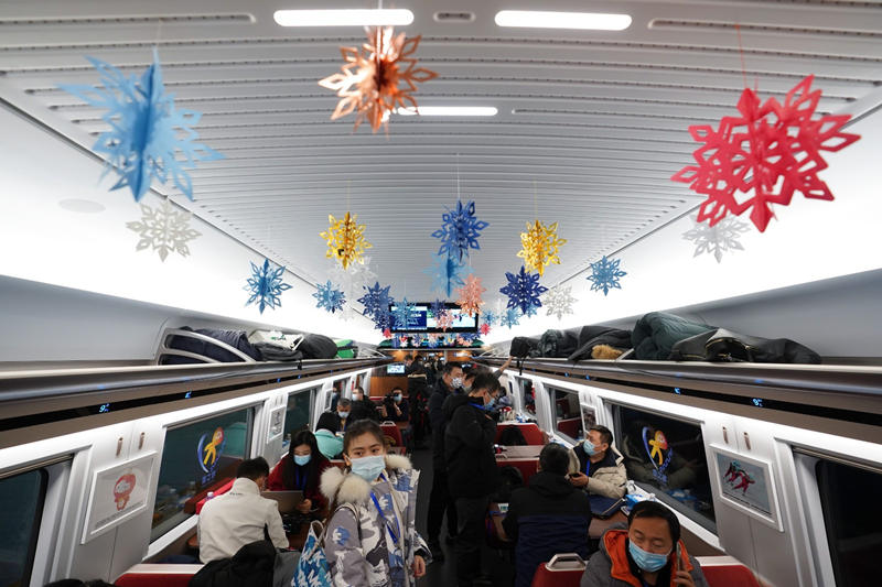 Trem-bala olímpico de inverno de Beijing iniciam operações