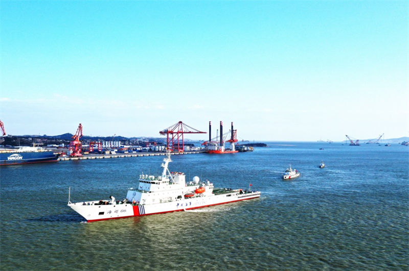 Navio de patrulha e resgate no Estreito de Taiwan “Haixun 06” entregue à província de Fujian