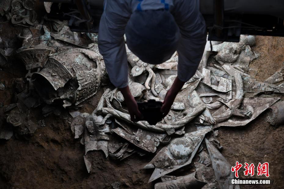 Escavação arqueológica no poço de sacrifício de Sanxingdui está prestes a ser concluída