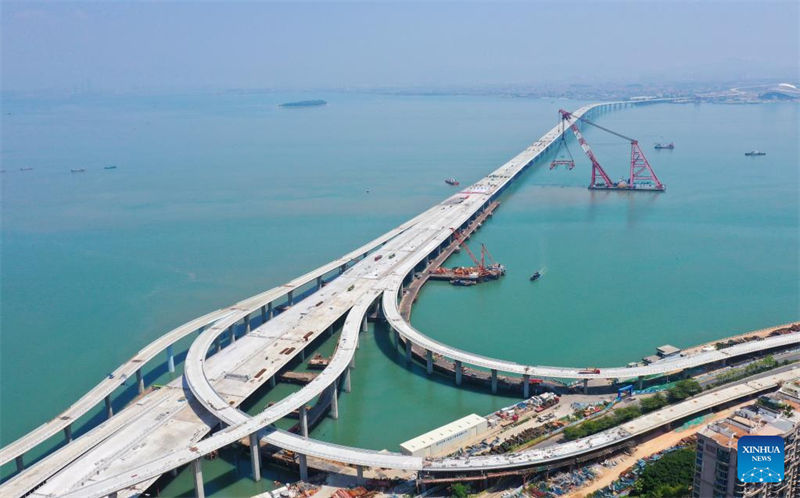 Fujian: ponte Xiang'an de 12 km completa fechamento