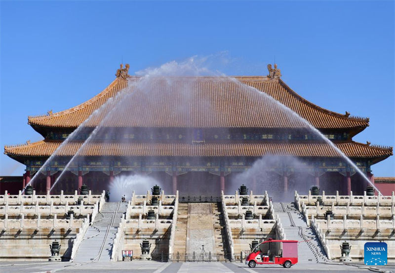 Ensaio do combate ao incêndio realizado no Museu do Palácio