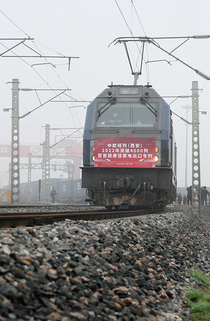 Expresso ferroviário China-Europa em Shaanxi supera 4.000 viagens em 2022

