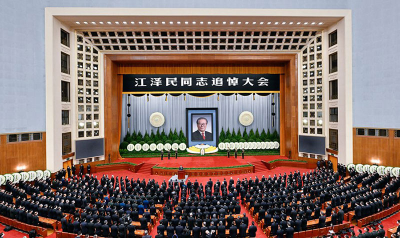 Reunião memorial é realizada para lamentar Jiang Zemin