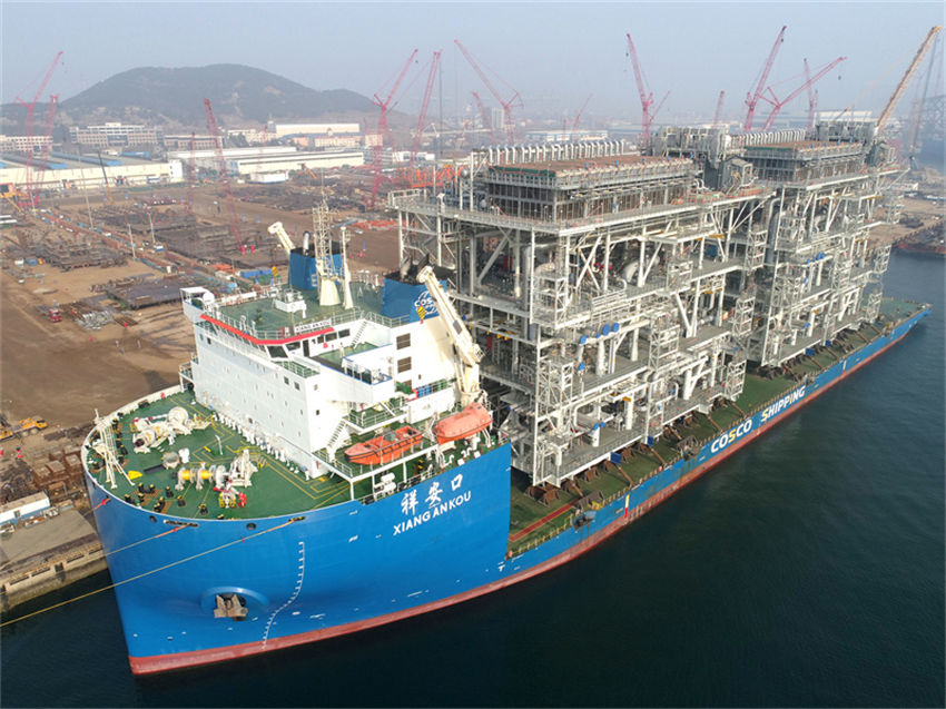 China: primeira construção integrada de fábrica modular de GNL do mundo é entregue oficialmente 