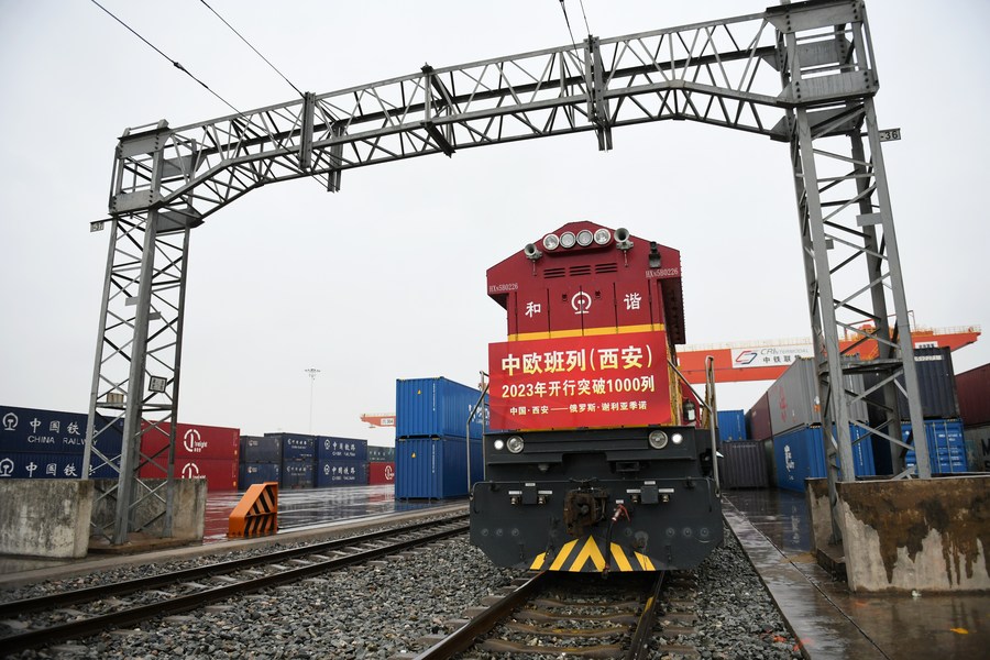 Shaanxi acumula mais de 1.000 viagens ferroviárias de mercadoria China-Europa este ano