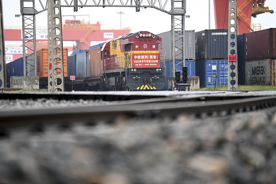Shaanxi acumula mais de 1.000 viagens ferroviárias de mercadoria China-Europa este ano