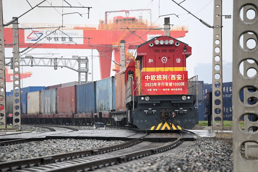 Shaanxi acumula mais de 1.000 viagens ferroviárias de mercadoria China-Europa este ano