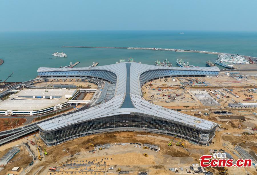 Hub do terminal de Xinhai está em construção no sul da China