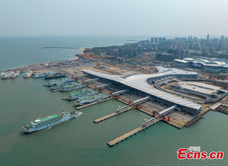 Hub do terminal de Xinhai está em construção no sul da China