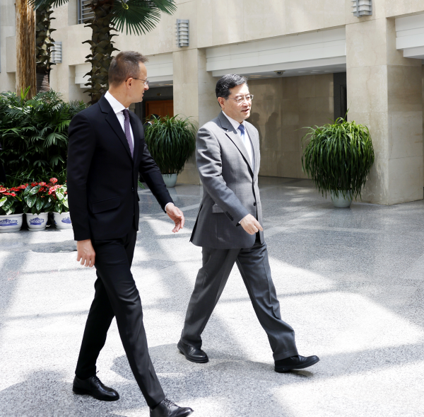 Chanceler chinês reúne-se com homólogo húngaro