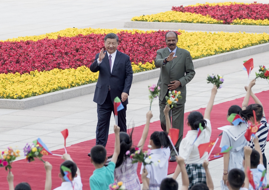 Xi Jinping mantém conversas com presidente da Eritreia