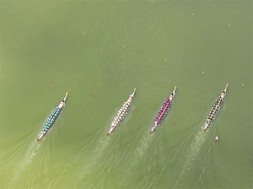 Realizada corrida de barcos-dragão da Grande Área da Baía de Guangdong-Hong Kong-Macau