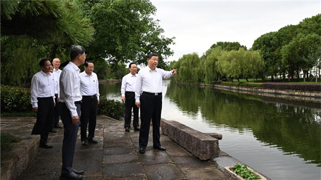 Xi Jinping inspeciona Shaoxing na Província de Zhejiang, leste da China