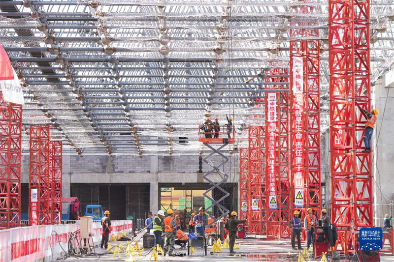 Estação de Yichun West: concluída estrutura principal da estação ferroviária de alta velocidade mais a norte da China