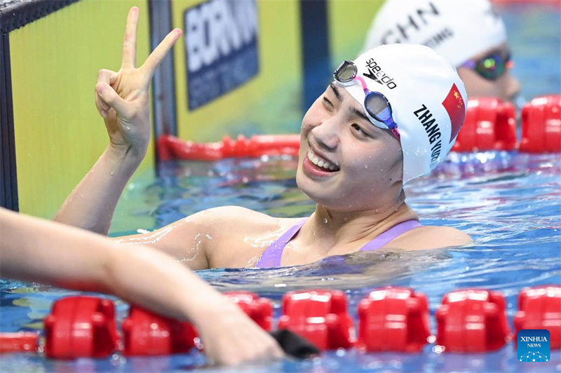 Nadadora campeã olímpica Zhang Yufei conquista 6º ouro em Jogos Asiáticos de Hangzhou