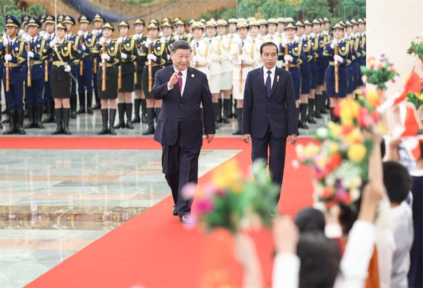 Xi Jinping conversa com presidente indonésio