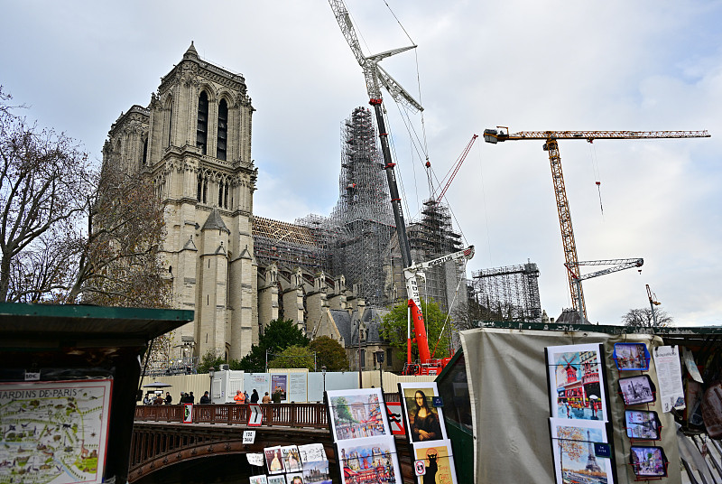 Trabalhos de restauração continuam no pós-incêndio em Notre Dame