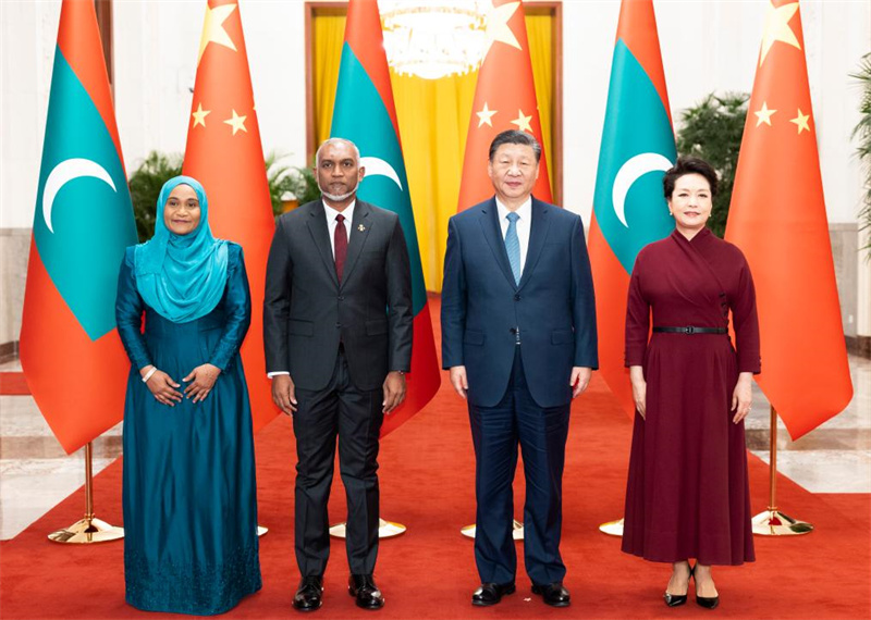 Presidentes da China e das Maldivas realizam conversas