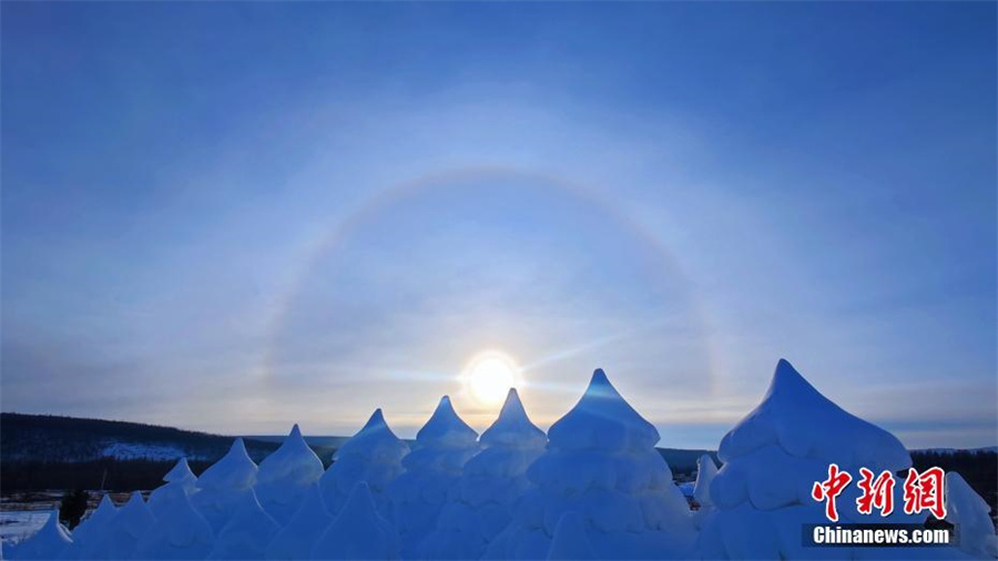 Galeria: halo solar ilumina paisagem gelada na Mongólia Interior