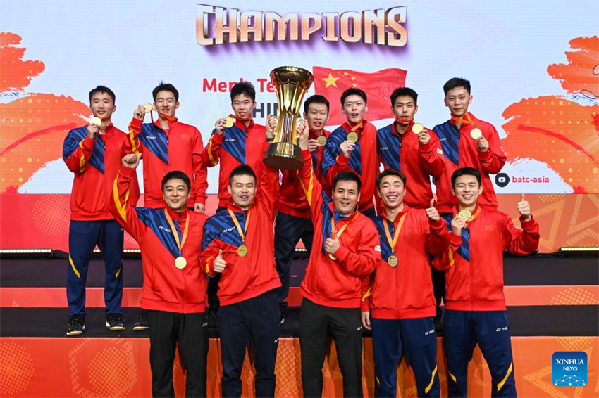 Equipe masculina chinesa conquista título do Campeonato Asiático de Badminton por Equipes de 2024