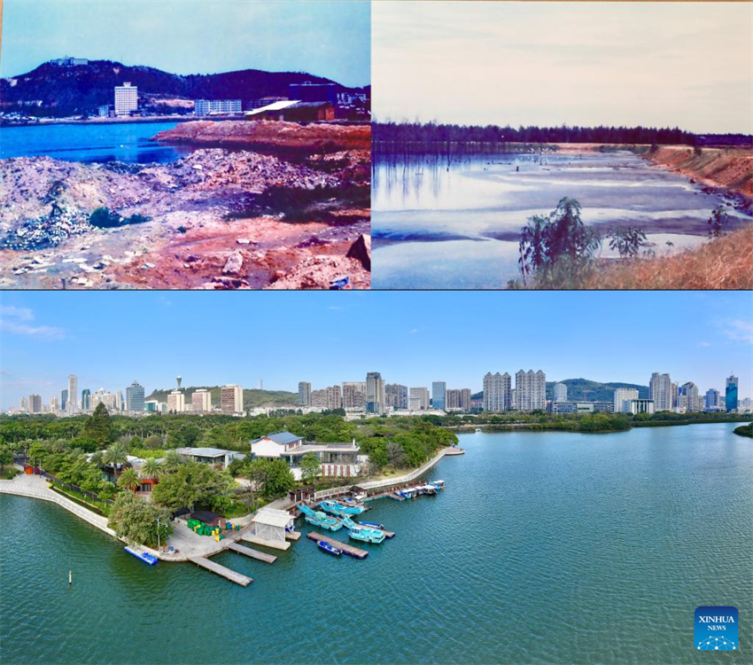 Lago Yundang em Xiamen atravessa processo de reabilitação ecológica