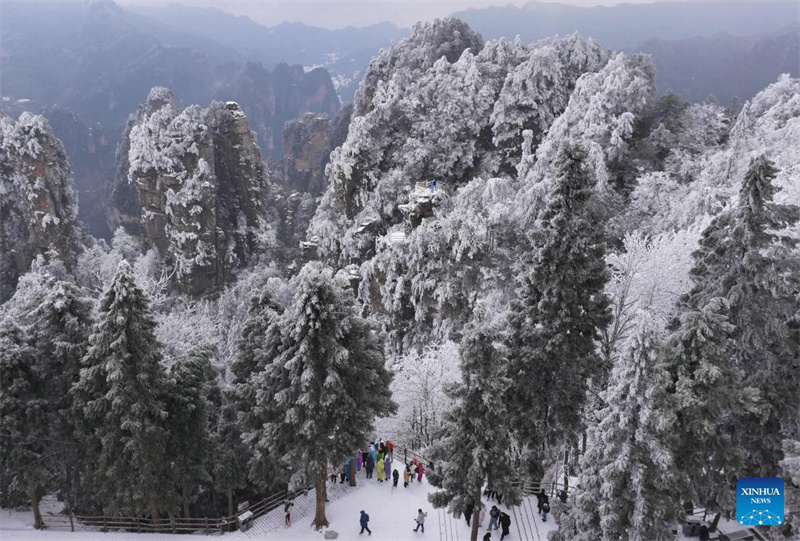 Galeria: Parque Florestal Nacional de Zhangjiajie coberto de neve