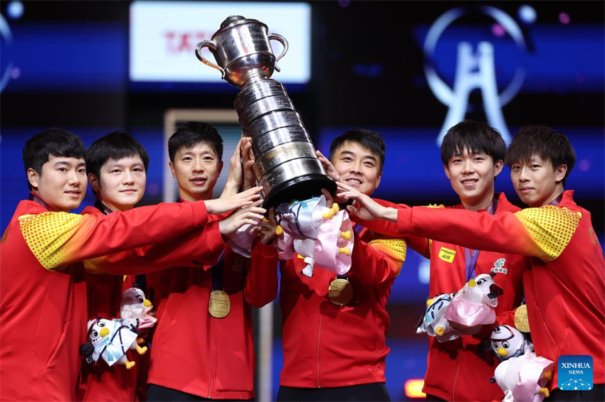 China conquista título de equipe masculina no Campeonato Mundial de Tênis de Mesa de 2024