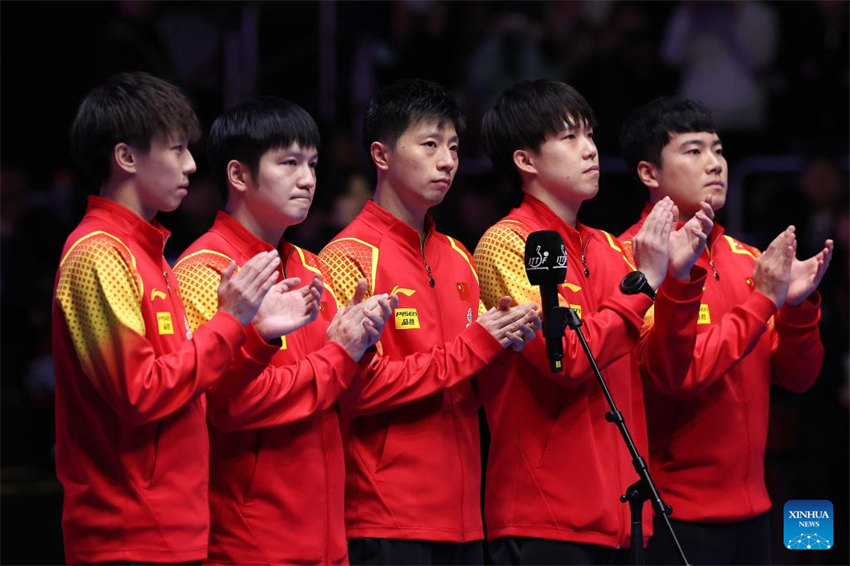 China conquista título de equipe masculina no Campeonato Mundial de Tênis de Mesa de 2024