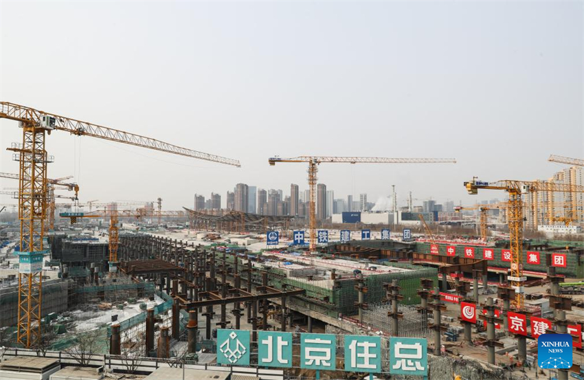 Estação Ferroviária do Subcentro de Beijing está em andamento