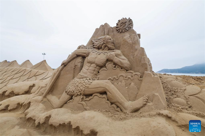 25º Festival Internacional de Escultura de Areia de Zhoushan realizada no leste da China