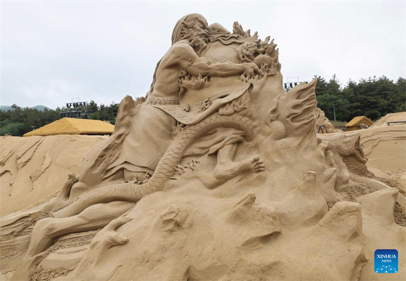 25º Festival Internacional de Escultura de Areia de Zhoushan realizada no leste da China